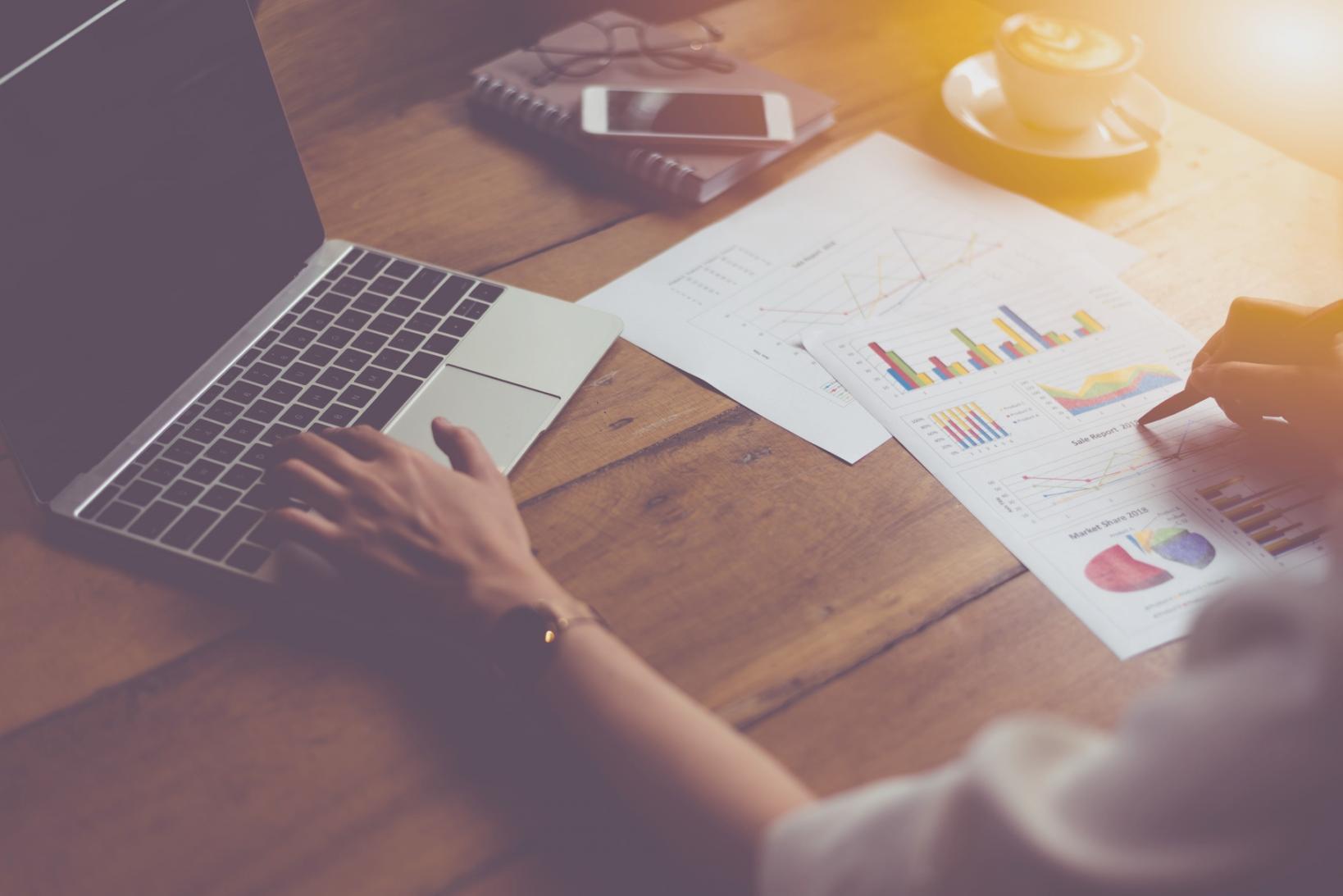 Financial data being transformed into clear presentations